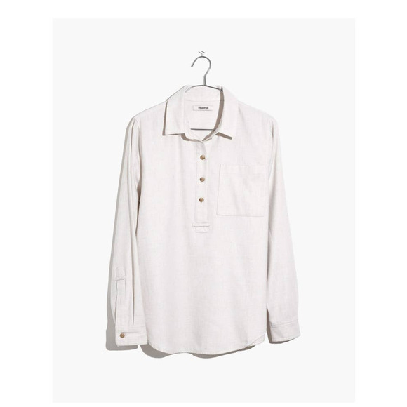 Madewell Flannel Classic EX-Boyfriend Popover Shirt - Picture 1 of 14